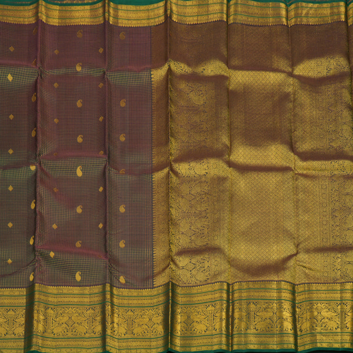 Hayagrivas Handloom Deep Manthalir Kanjivaram Silk Saree with Green Border BBD1173K9-1