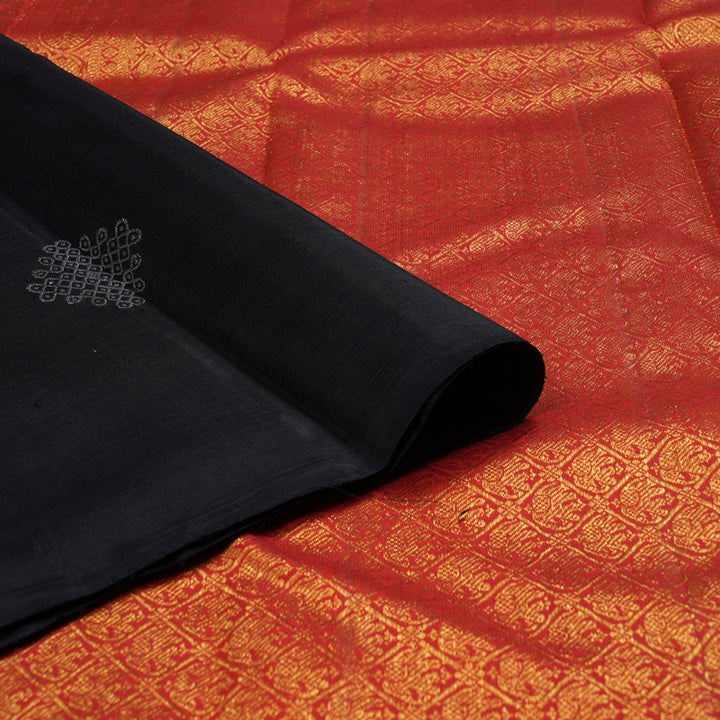 Hayagrivas Black Handloom Kanjivaram Silk Saree BBD1178K3-1