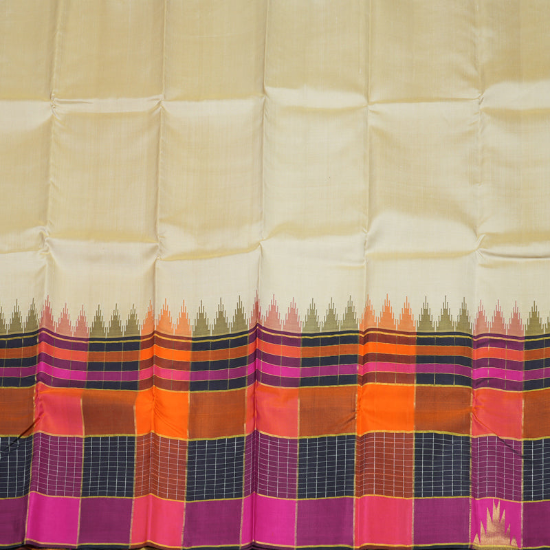 Hayagrivas Handloom Pure Kanjivaram Silk Saree in Graceful Sandal Beige BBD1178K6-1