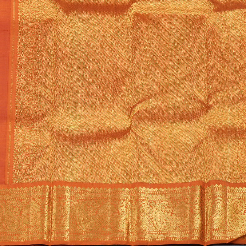 Hayagrivas Pretty Pink Handloom Kanjivaram Silk Saree with Orange Border BBD1189K1-2