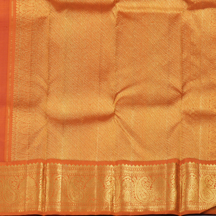 Hayagrivas Pretty Pink Handloom Kanjivaram Silk Saree with Orange Border BBD1189K1-2