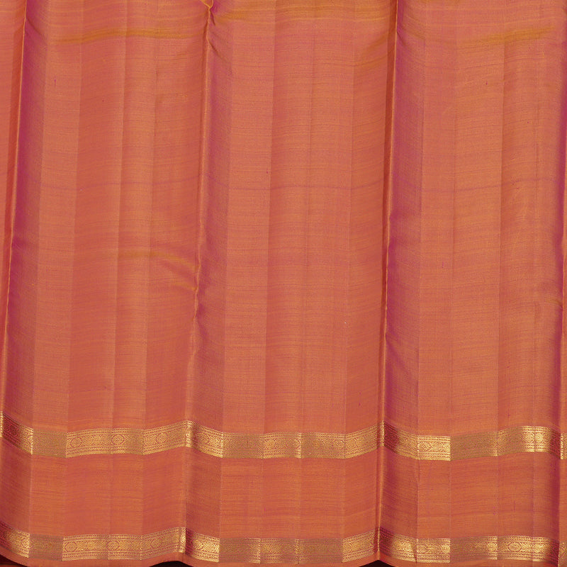 Hayagrivas Purple Handloom Retta Pet Kanjivaram Silk Saree with Dual Tone (Yellow With Pink) Border BBD1189K1-3