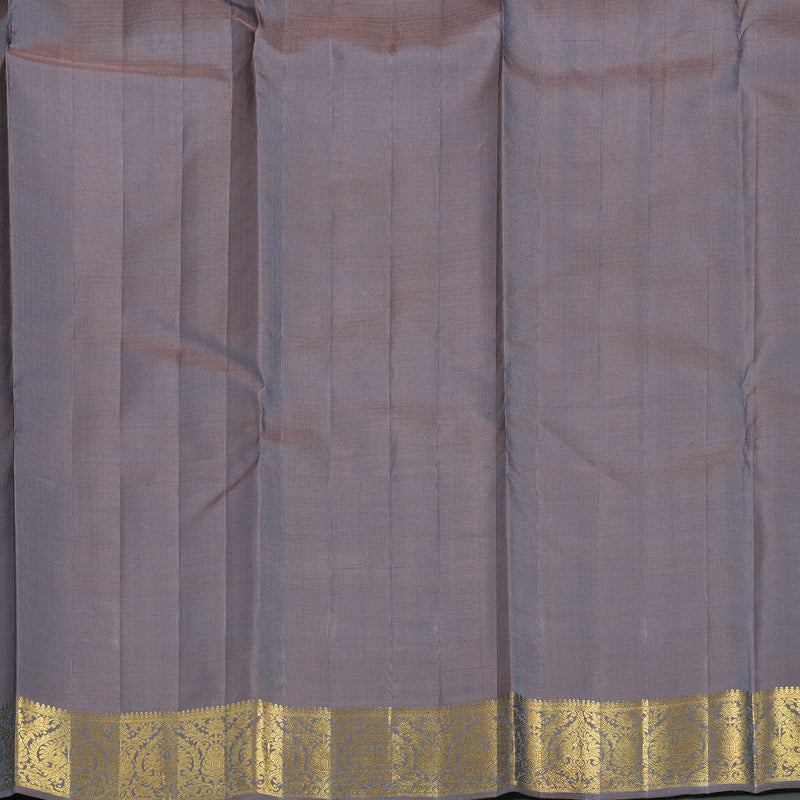 Hayagrivas Dual Tone (Grey With Onion Pink) Handloom Kanjivaram Silk Saree BBD1189K2-1