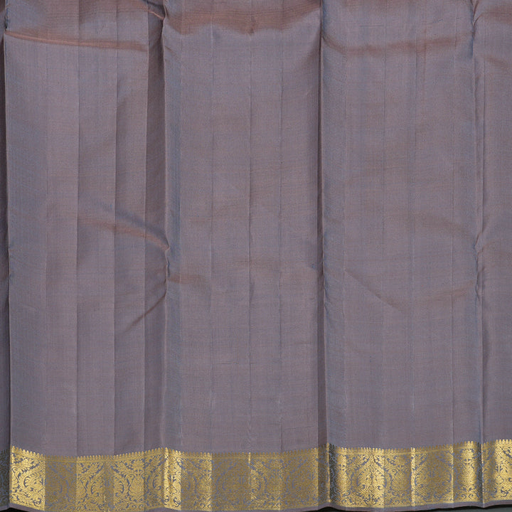 Hayagrivas Dual Tone (Grey With Onion Pink) Handloom Kanjivaram Silk Saree BBD1189K2-1