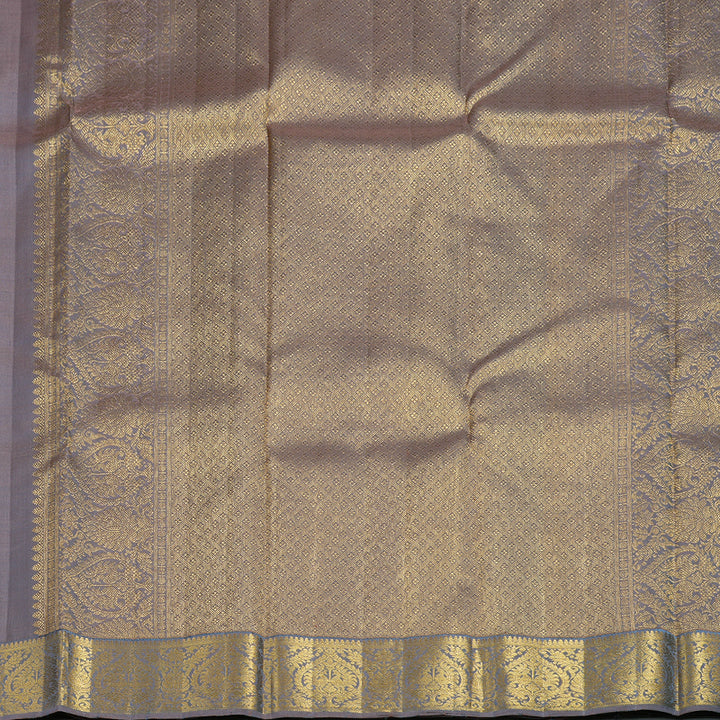 Hayagrivas Dual Tone (Grey With Onion Pink) Handloom Kanjivaram Silk Saree BBD1189K2-1