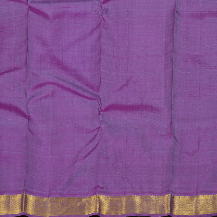 Hayagrivas Blue Handloom Kanjivaram Silk Saree with Purple Border BBD1191K1-3