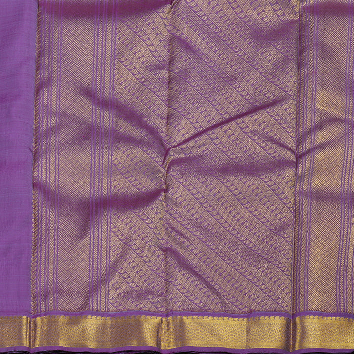 Hayagrivas Blue Handloom Kanjivaram Silk Saree with Purple Border BBD1191K1-3