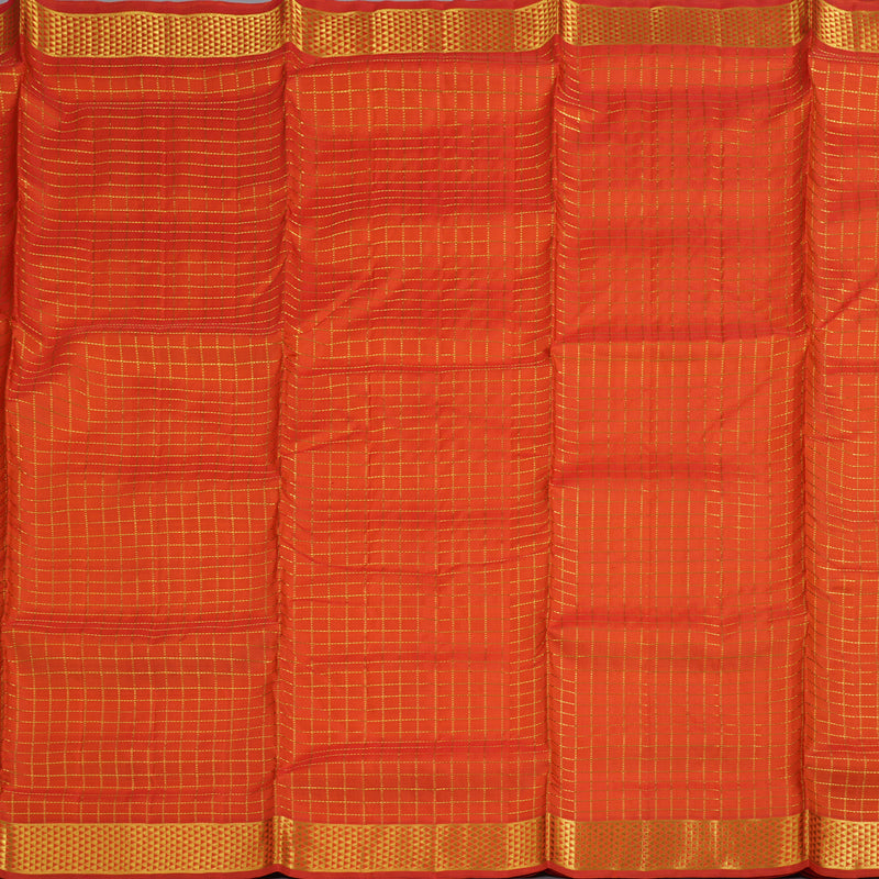Hayagrivas Orange Handloom Kanjivaram Ten Yards Silk Saree BBD1193K1-1