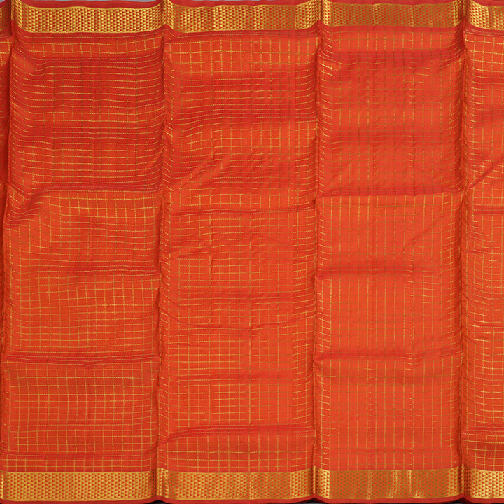 Hayagrivas Orange Handloom Kanjivaram Ten Yards Silk Saree BBD1193K1-1