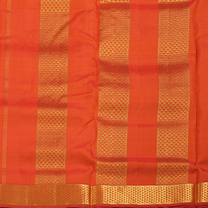 Hayagrivas Orange Handloom Kanjivaram Ten Yards Silk Saree BBD1193K1-1