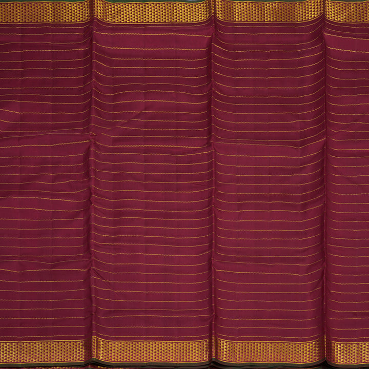 Hayagrivas Handloom Maroon Ten Yards Silk Saree BBD1193K2-1