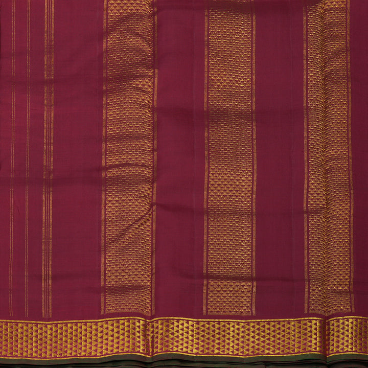 Hayagrivas Handloom Maroon Ten Yards Silk Saree BBD1193K2-1