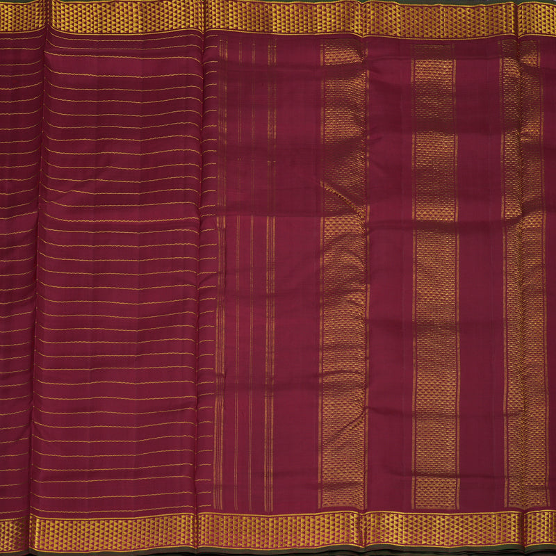 Hayagrivas Handloom Maroon Ten Yards Silk Saree BBD1193K2-1