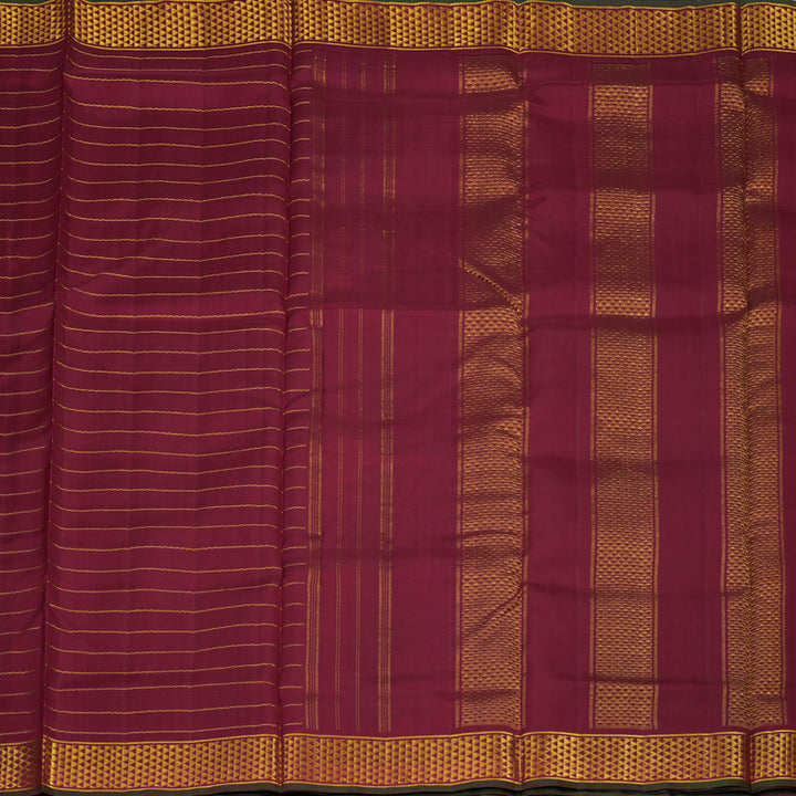 Hayagrivas Handloom Maroon Ten Yards Silk Saree BBD1193K2-1