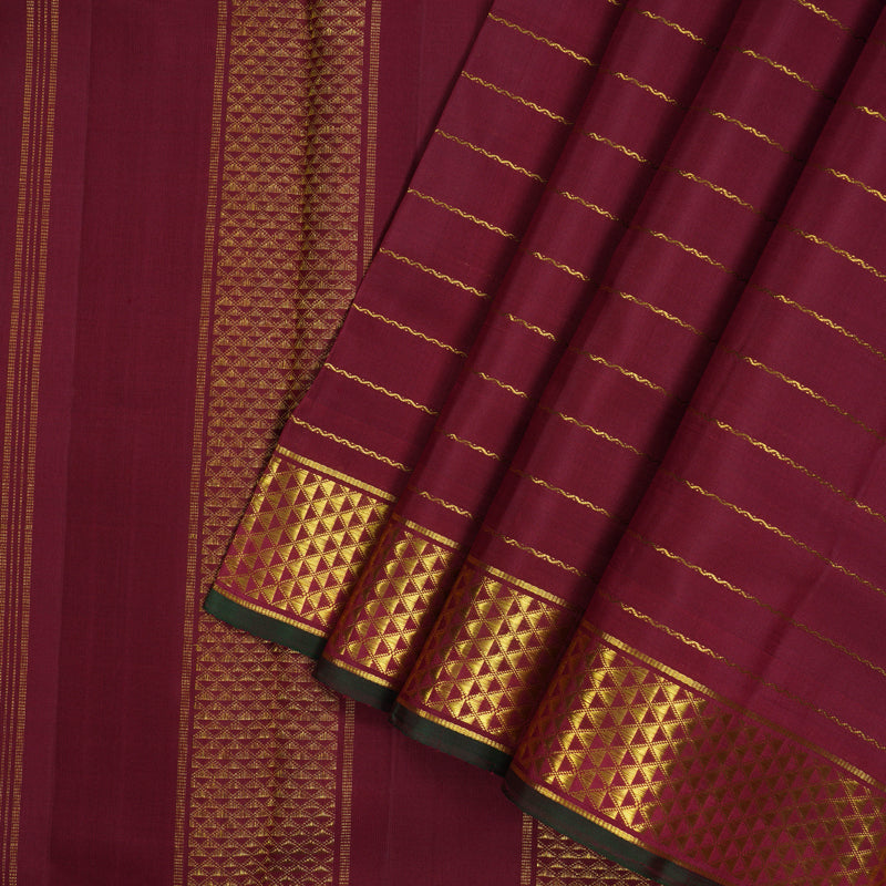 Hayagrivas Handloom Maroon Ten Yards Silk Saree BBD1193K2-1