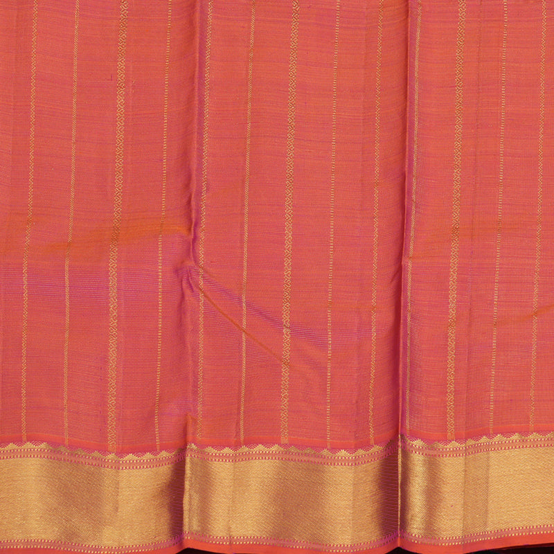 Hayagrivas Orangish Pink Handloom Kanjivaram Silk Saree BBD1195K3-1