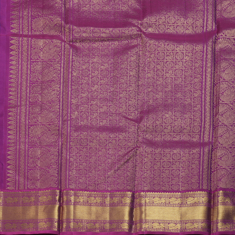 Hayagrivas Purple Handloom Kanjivaram Silk Saree with Pink Border BBD1201K5-1
