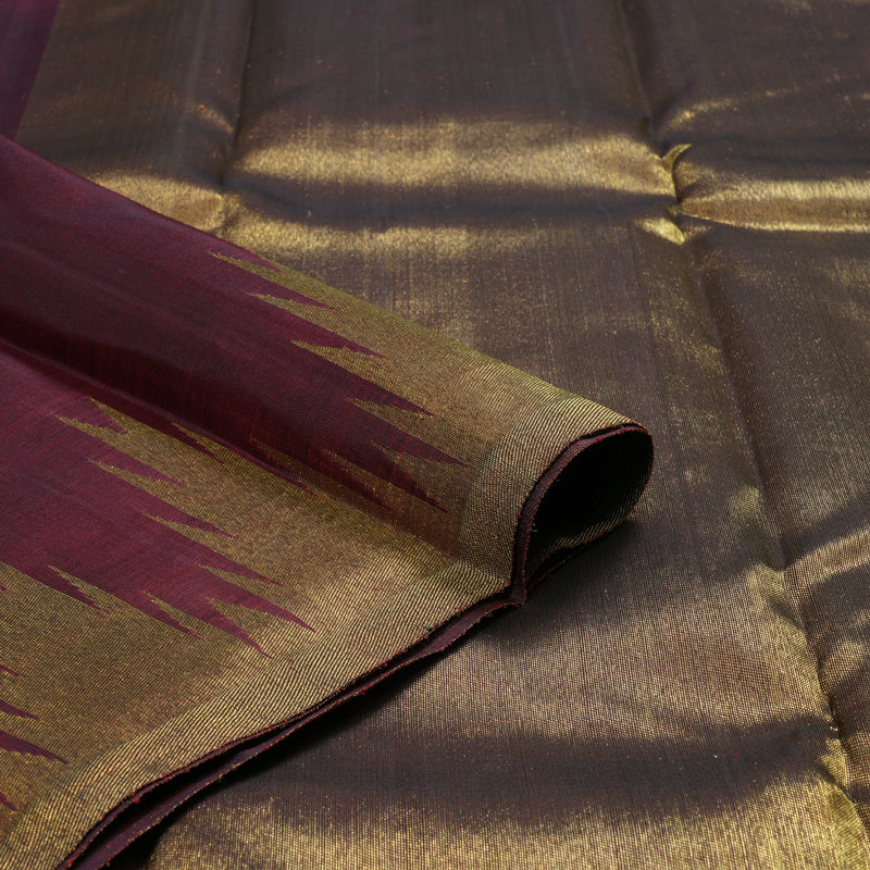 Hayagrivas Wine Maroon Handloom Kanjivaram Silk Saree BBD1204K1-1
