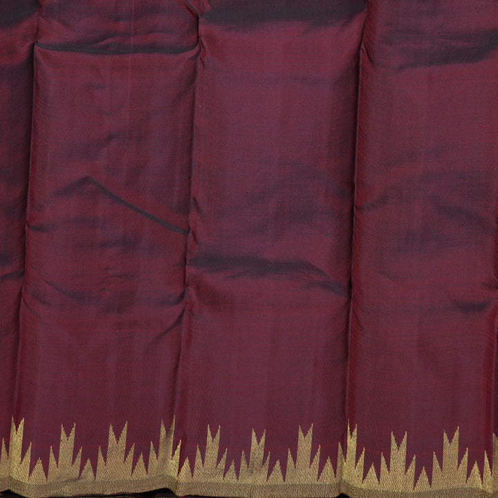 Hayagrivas Wine Maroon Handloom Kanjivaram Silk Saree BBD1204K1-1