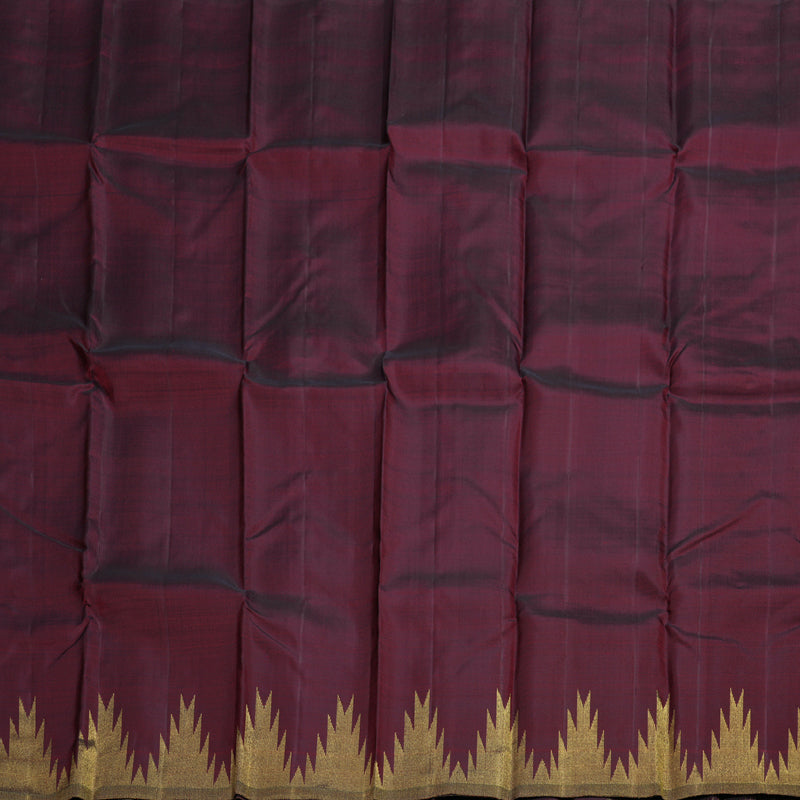 Hayagrivas Wine Maroon Handloom Kanjivaram Silk Saree BBD1204K1-1