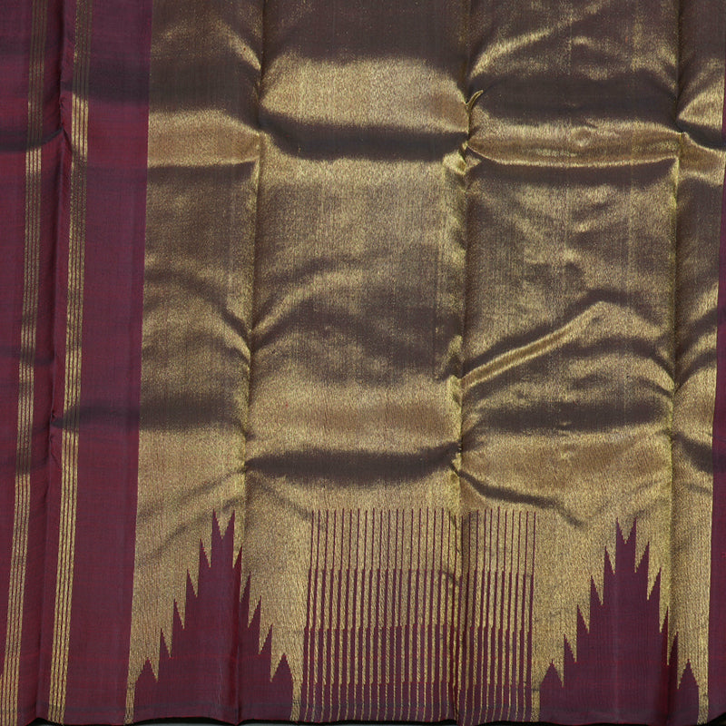 Hayagrivas Wine Maroon Handloom Kanjivaram Silk Saree BBD1204K1-1