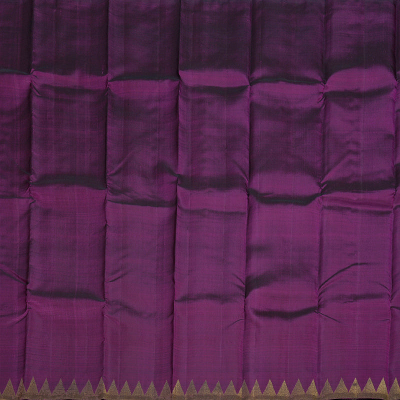 Hayagrivas Dark Purple Handloom Kanjivaram Silk Saree with Dark Purple Border BBD1207K2-1