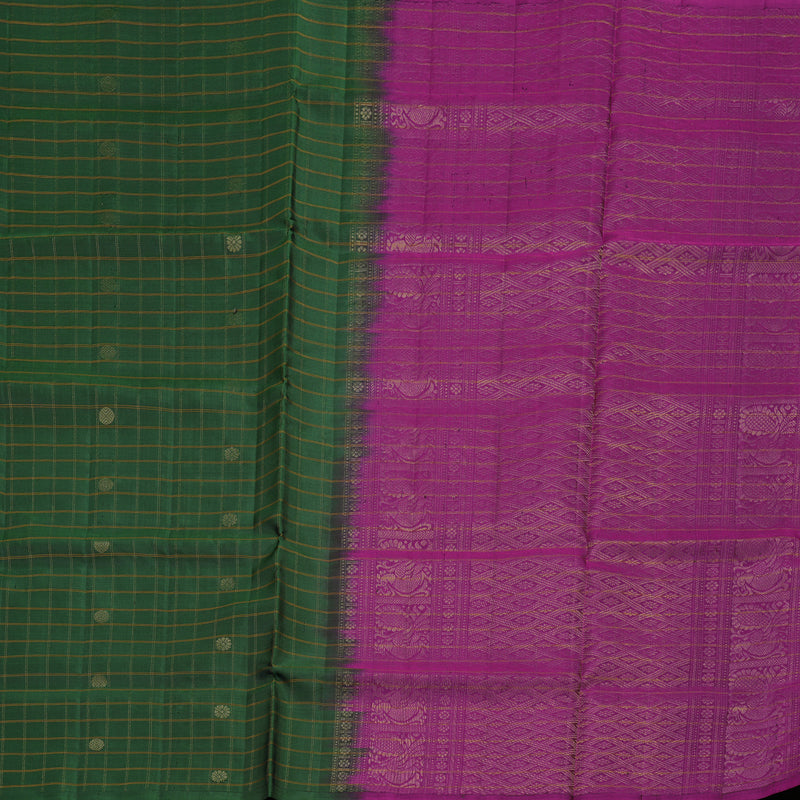 Hayagrivas Bottle Green Handloom Soft Silk Saree BBD1211K2-17