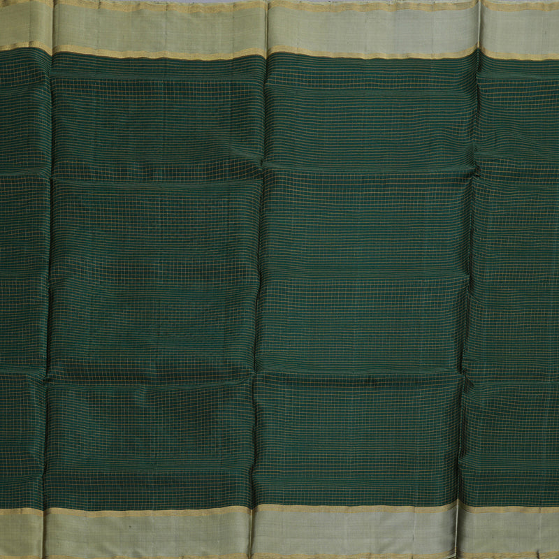 Hayagrivas Bottle Green Handloom Soft Silk Saree with Elaichi Green Border BBD1211K2-2