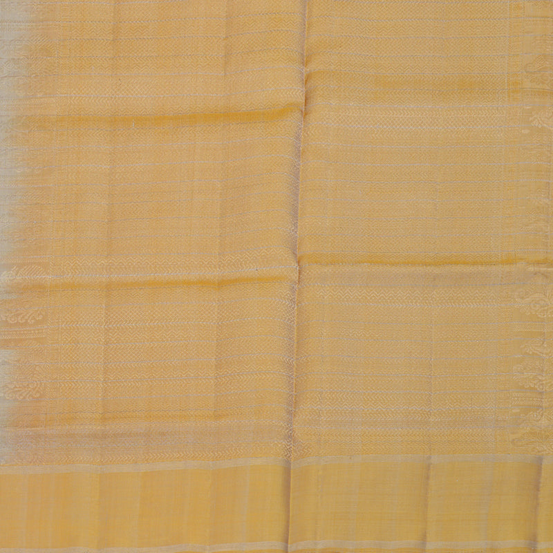 Hayagrivas Sandal Beige Handloom Soft Silk Saree with Mild Fawn Yellow Border BBD1211K2-4