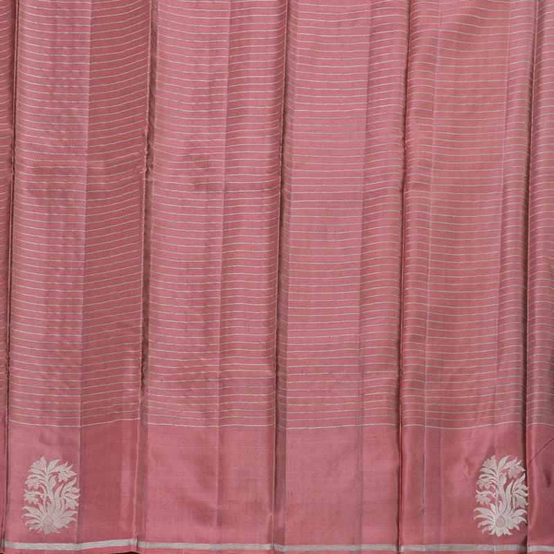 Hayagrivas Black Handloom Soft Silk Saree with Peach Pink Border BBD1211K3-4