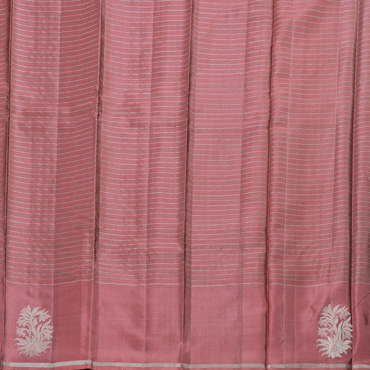 Hayagrivas Black Handloom Soft Silk Saree with Peach Pink Border BBD1211K3-4