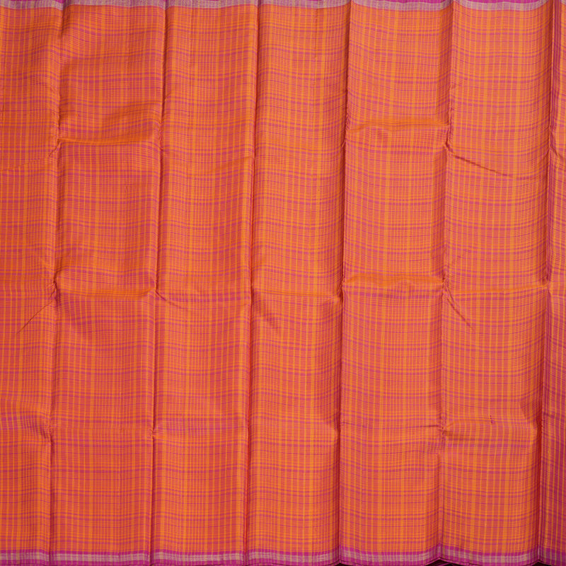 Hayagrivas Orangish Pink Handloom Soft Silk Saree BBD1211K3-5