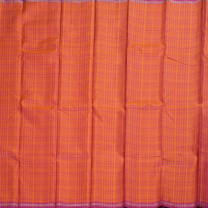 Hayagrivas Orangish Pink Handloom Soft Silk Saree BBD1211K3-5