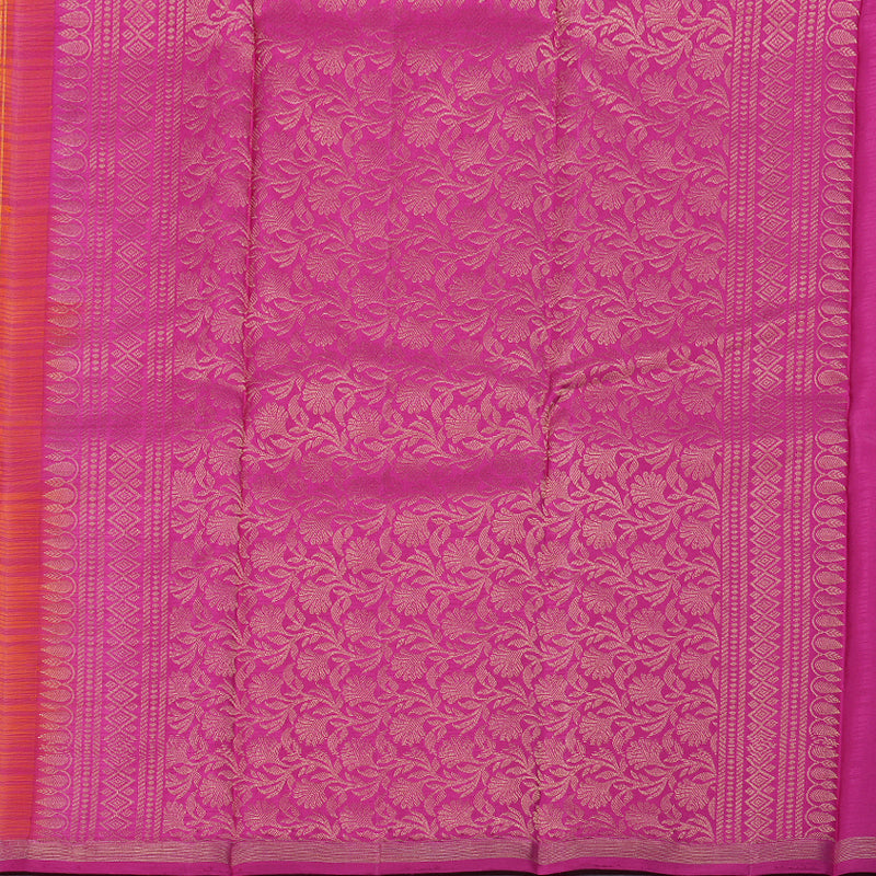 Hayagrivas Orangish Pink Handloom Soft Silk Saree BBD1211K3-5