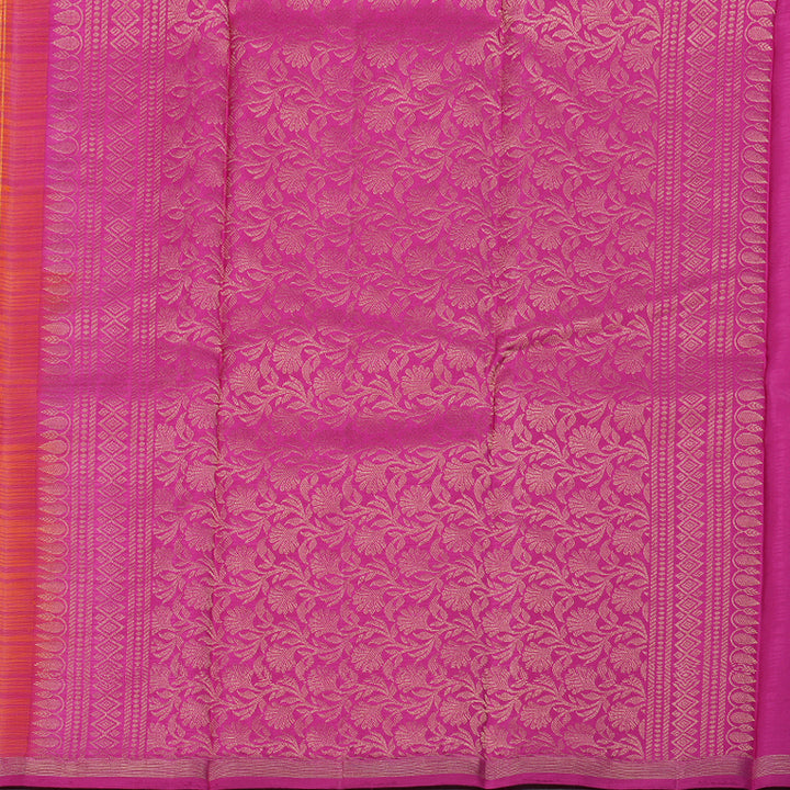 Hayagrivas Orangish Pink Handloom Soft Silk Saree BBD1211K3-5
