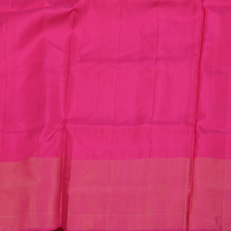 Hayagrivas Orangish Pink Handloom Soft Silk Saree with Pink Border BBD1211K3-7