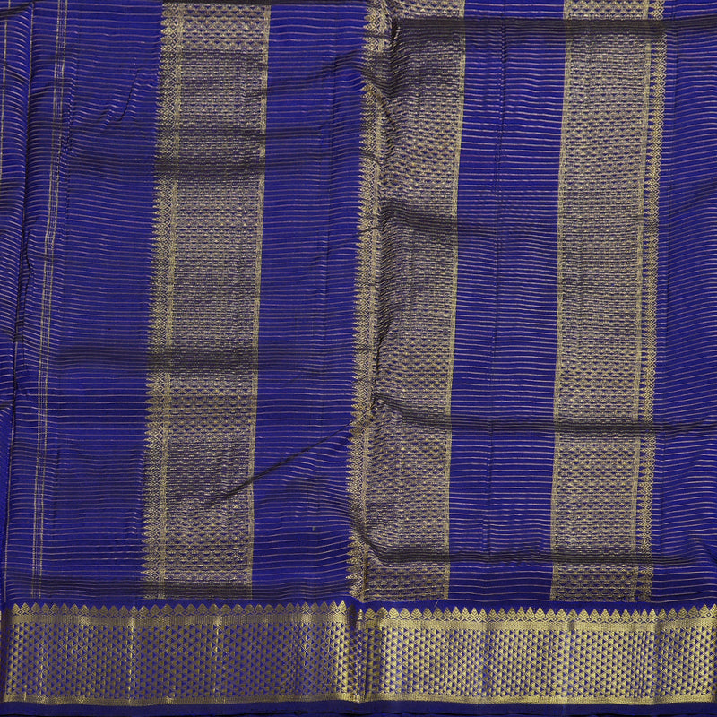 Hayagrivas Blue Handloom Kanjivaram Ten Yards Silk Saree BBD1212K3-3
