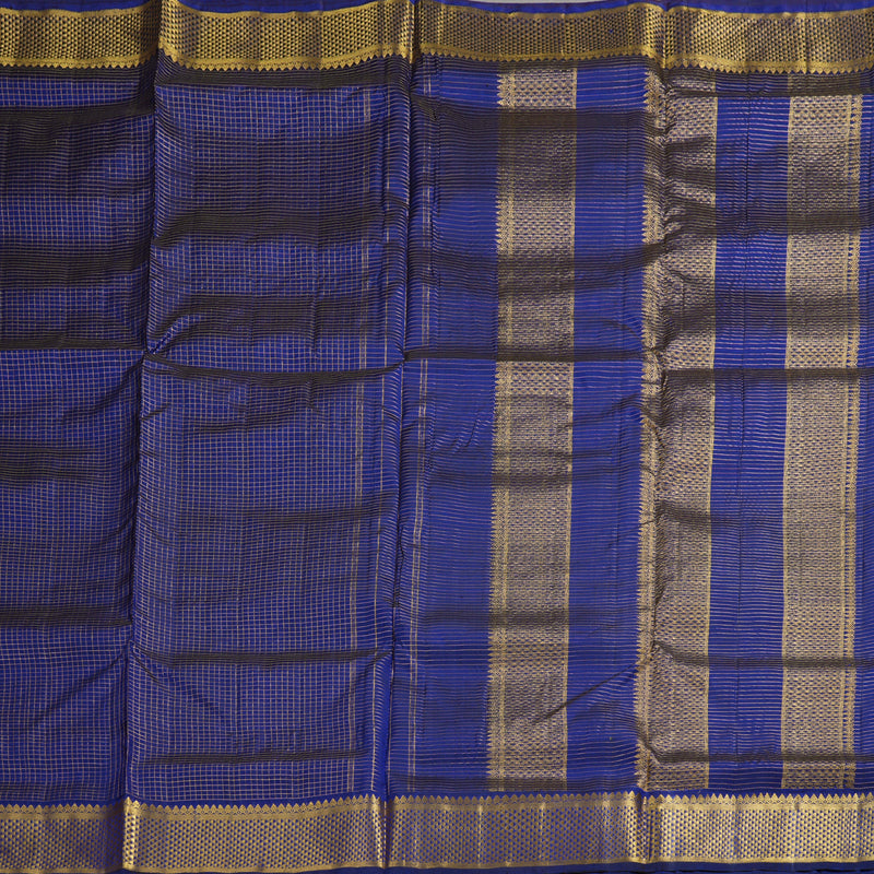 Hayagrivas Blue Handloom Kanjivaram Ten Yards Silk Saree BBD1212K3-3