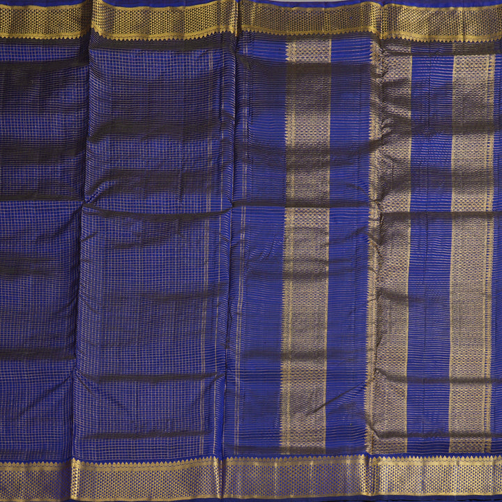Hayagrivas Blue Handloom Kanjivaram Ten Yards Silk Saree BBD1212K3-3