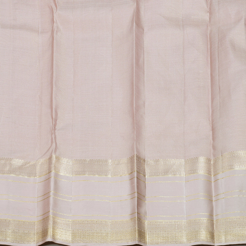 Hayagrivas Baby Pink Handloom Kanjivaram Silk Saree with Light Baby Pink Border BBD1222K2-1