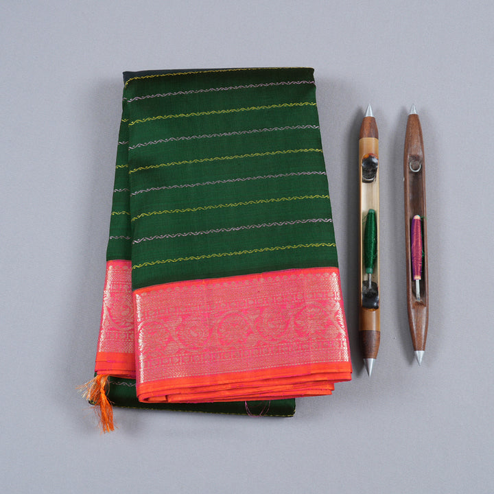 Hayagrivas Handloom Kanjivaram Korvai Veldhari Kanjivaram Silk Saree BBD1222K3-1