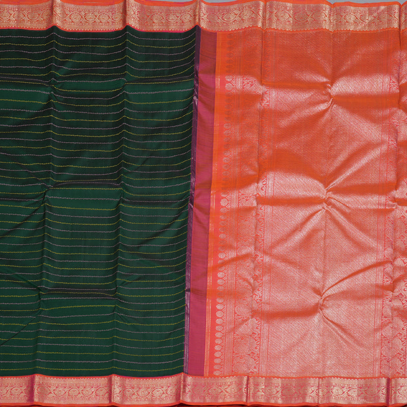 Hayagrivas Handloom Kanjivaram Korvai Veldhari Kanjivaram Silk Saree BBD1222K3-1