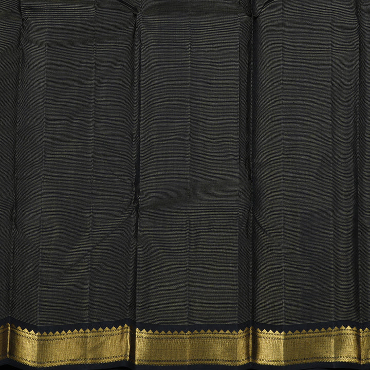 Hayagrivas Multicolor Handloom Kanjivaram Silk Saree with Black Border BBD1222K7-1