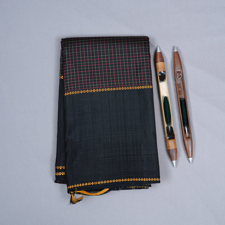 Hayagrivas Black Handloom Kanjivaram Silk Saree BBD1226K2-1