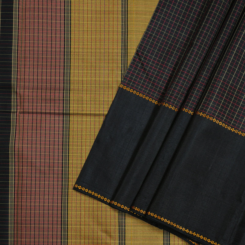 Hayagrivas Black Handloom Kanjivaram Silk Saree BBD1226K2-1