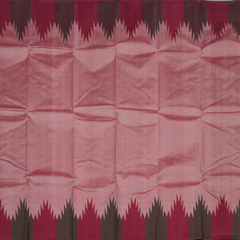 Hayagrivas Onion Pink Handloom Kanjivaram Silk Saree with Maroon And Green Border BBD1226K5-1