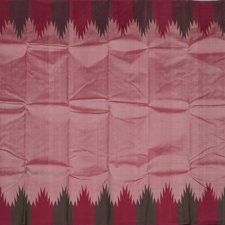 Hayagrivas Onion Pink Handloom Kanjivaram Silk Saree with Maroon And Green Border BBD1226K5-1