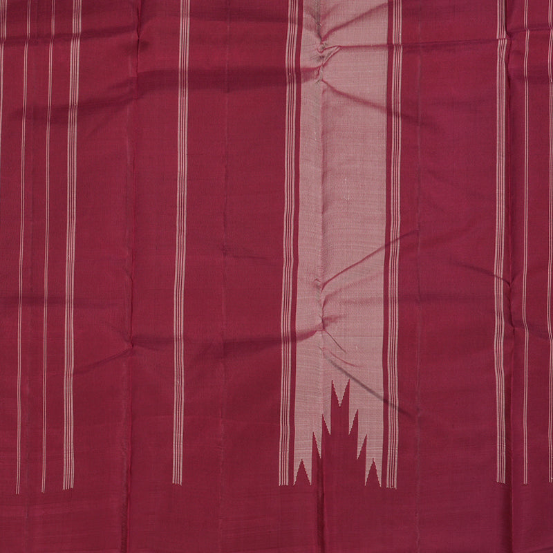Hayagrivas Onion Pink Handloom Kanjivaram Silk Saree with Maroon And Green Border BBD1226K5-1