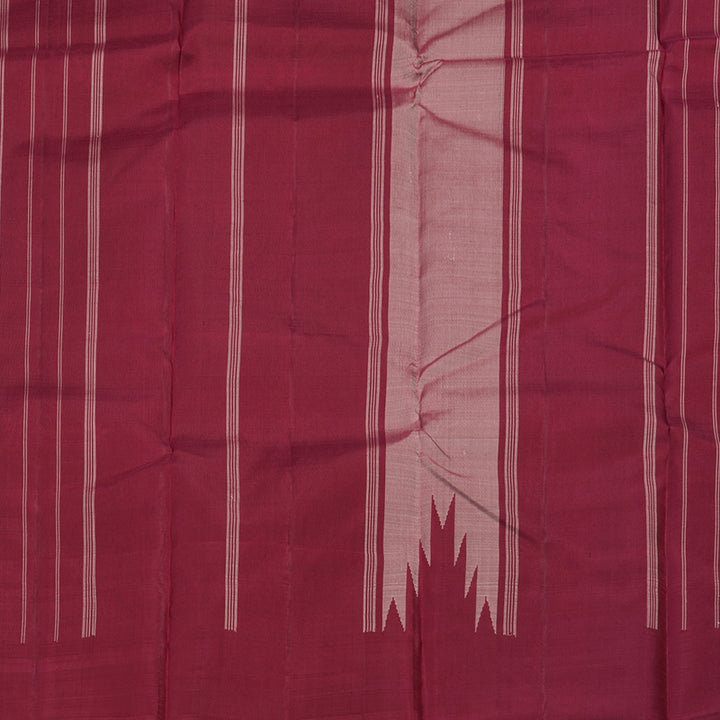 Hayagrivas Onion Pink Handloom Kanjivaram Silk Saree with Maroon And Green Border BBD1226K5-1