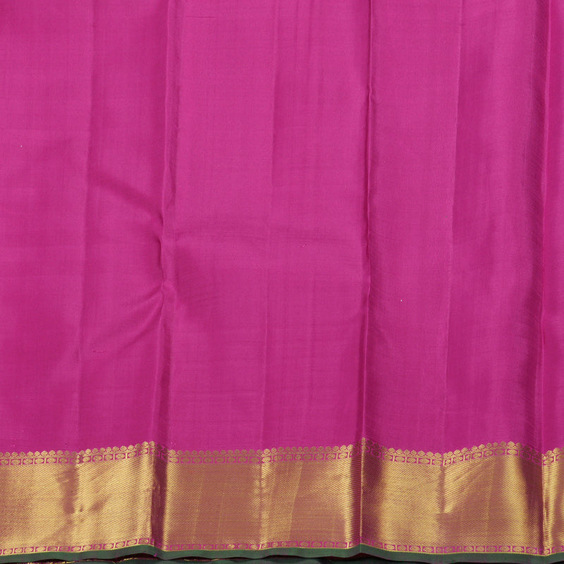 Hayagrivas Purple Handloom Kanjivaram Silk Saree with Pink Border BBD1227K1-1